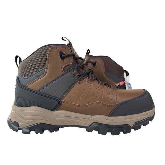 Skechers Tarver Work‎ Boot Composite Toe Mens 10 Brown Leather Waterproof EH main image 12